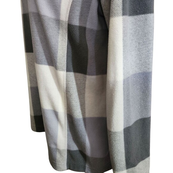 Lands' End Anyweather Fleece 1/4 Zip Pullover Top Surf Gray Women's Size XL/P 18 - Picture 4 of 6